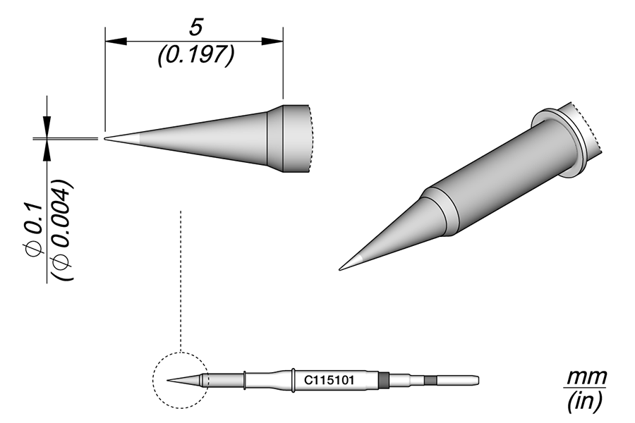 C115101 - Conical Cartridge Ø 0.1
